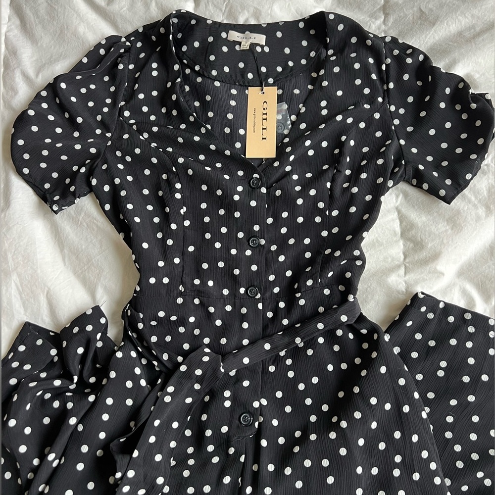 Gilli Polka dot Jumpsuit NWT Size S